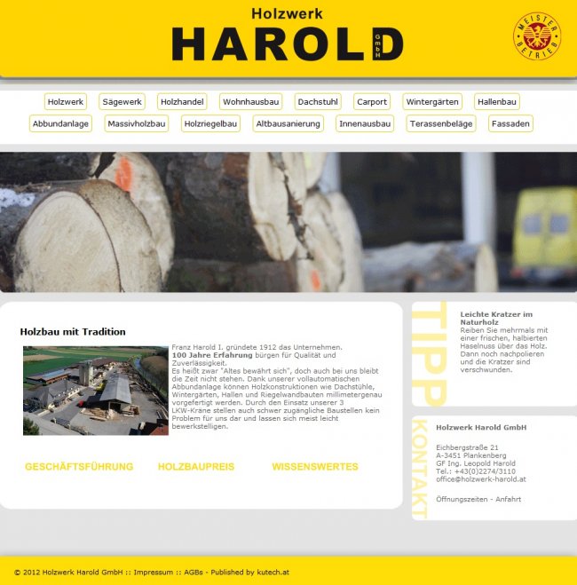 Neue Website für Holzwerk HAROLD online!