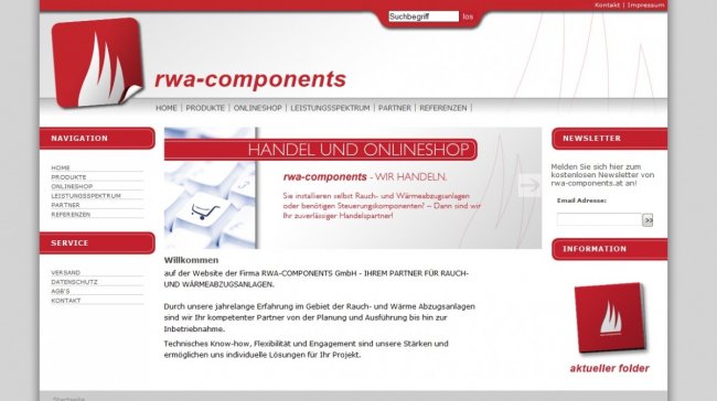 Neue Website und Neuer ONLINE SHOP für rwa-components ist online!