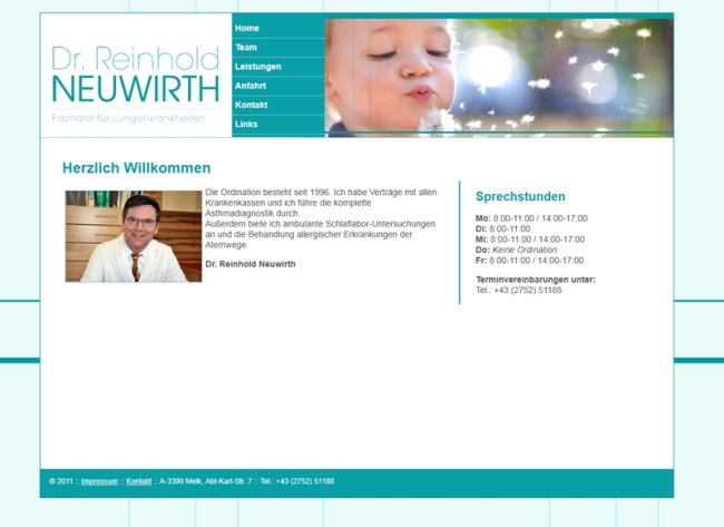 Neue Website für Lungenfacharzt Dr. Neuwirth online!